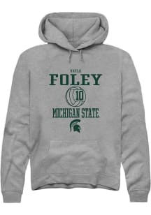 Kayla Foley Rally Mens Graphite Michigan State Spartans NIL Sport Icon Hooded Sweatshirt