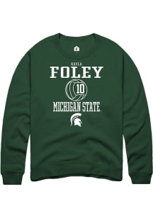 Kayla Foley Rally Mens Green Michigan State Spartans NIL Sport Icon Crew Sweatshirt