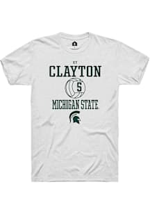Ky Clayton  Michigan State Spartans White Rally NIL Sport Icon Short Sleeve T Shirt