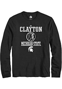Ky Clayton  Michigan State Spartans Black Rally NIL Sport Icon Long Sleeve T Shirt
