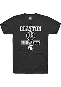 Ky Clayton  Michigan State Spartans Black Rally NIL Sport Icon Short Sleeve T Shirt