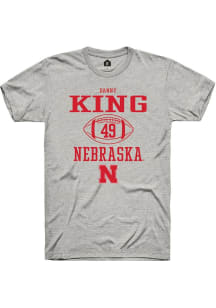 Danny King Ash Nebraska Cornhuskers NIL Sport Icon Short Sleeve T Shirt