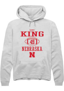 Danny King Rally Mens White Nebraska Cornhuskers NIL Sport Icon Hooded Sweatshirt