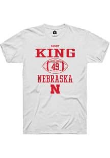 Danny King White Nebraska Cornhuskers NIL Sport Icon Short Sleeve T Shirt