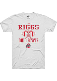 Eli Riggs White Ohio State Buckeyes NIL Sport Icon Short Sleeve T Shirt