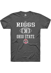 Eli Riggs Dark Grey Ohio State Buckeyes NIL Sport Icon Short Sleeve T Shirt