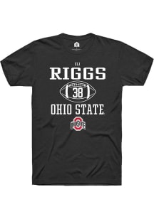 Eli Riggs Black Ohio State Buckeyes NIL Sport Icon Short Sleeve T Shirt