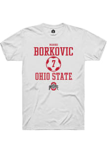 Marko Borkovic White Ohio State Buckeyes NIL Sport Icon Short Sleeve T Shirt