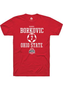 Marko Borkovic Red Ohio State Buckeyes NIL Sport Icon Short Sleeve T Shirt