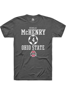 Nicholas McHenry Dark Grey Ohio State Buckeyes NIL Sport Icon Short Sleeve T Shirt