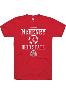 Nicholas McHenry Red Ohio State Buckeyes NIL Sport Icon Short Sleeve T Shirt