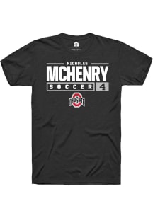 Nicholas McHenry Black Ohio State Buckeyes NIL Stacked Box Short Sleeve T Shirt