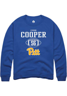 Lyndon Cooper Rally Mens Blue Pitt Panthers NIL Sport Icon Crew Sweatshirt