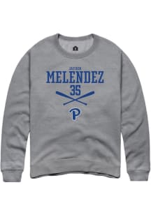 Jayden Melendez Rally Mens Graphite Pitt Panthers NIL Sport Icon Crew Sweatshirt
