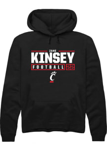 Zane Kinsey Rally Mens  Cincinnati Bearcats NIL Stacked Box Hooded Sweatshirt