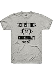 JP Schrieber Ash Cincinnati Bearcats NIL Sport Icon Short Sleeve T Shirt