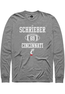 JP Schrieber Rally Mens Graphite Cincinnati Bearcats NIL Sport Icon Tee