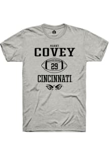 Manny Covey  Cincinnati Bearcats Ash Rally NIL Sport Icon Short Sleeve T Shirt