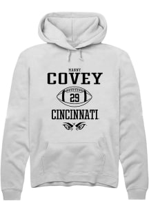 Manny Covey Rally Mens White Cincinnati Bearcats NIL Sport Icon Hooded Sweatshirt