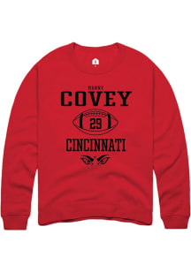 Manny Covey Rally Mens Red Cincinnati Bearcats NIL Sport Icon Crew Sweatshirt