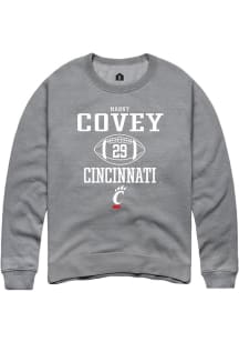 Manny Covey Rally Mens Graphite Cincinnati Bearcats NIL Sport Icon Crew Sweatshirt