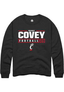 Manny Covey Rally Mens  Cincinnati Bearcats NIL Stacked Box Crew Sweatshirt