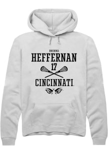 Brenna Heffernan Rally Mens White Cincinnati Bearcats NIL Sport Icon Hooded Sweatshirt