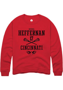 Brenna Heffernan Rally Mens Red Cincinnati Bearcats NIL Sport Icon Crew Sweatshirt