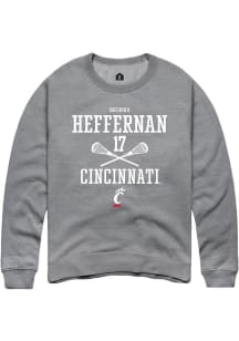 Brenna Heffernan Rally Mens Graphite Cincinnati Bearcats NIL Sport Icon Crew Sweatshirt