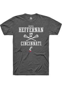 Brenna Heffernan Dark Grey Cincinnati Bearcats NIL Sport Icon Short Sleeve T Shirt