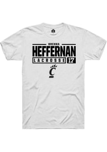 Brenna Heffernan White Cincinnati Bearcats NIL Stacked Box Short Sleeve T Shirt