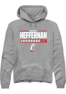 Brenna Heffernan Rally Mens Graphite Cincinnati Bearcats NIL Stacked Box Hooded Sweatshirt