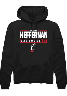 Brenna Heffernan Rally Mens Black Cincinnati Bearcats NIL Stacked Box Hooded Sweatshirt