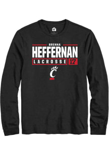 Brenna Heffernan Rally Mens Black Cincinnati Bearcats NIL Stacked Box Tee