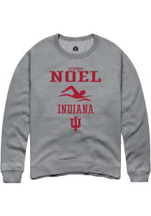 Raekwon Noel Rally Mens Graphite Indiana Hoosiers NIL Sport Icon Crew Sweatshirt