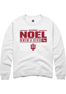 Raekwon Noel Rally Mens White Indiana Hoosiers NIL Stacked Box Crew Sweatshirt