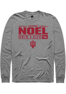 Raekwon Noel Rally Mens Graphite Indiana Hoosiers NIL Stacked Box Tee