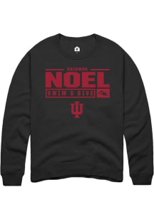 Raekwon Noel Rally Mens Black Indiana Hoosiers NIL Stacked Box Crew Sweatshirt