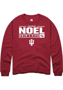 Raekwon Noel Rally Mens Red Indiana Hoosiers NIL Stacked Box Crew Sweatshirt