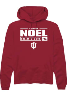 Raekwon Noel Rally Mens Red Indiana Hoosiers NIL Stacked Box Hooded Sweatshirt