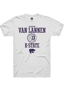 Emerson Van Lannen White K-State Wildcats NIL Sport Icon Short Sleeve T Shirt