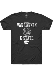 Emerson Van Lannen Black K-State Wildcats NIL Sport Icon Short Sleeve T Shirt