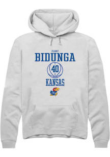 Flory Bidunga  Rally Kansas Jayhawks Mens White NIL Sport Icon Long Sleeve Hoodie