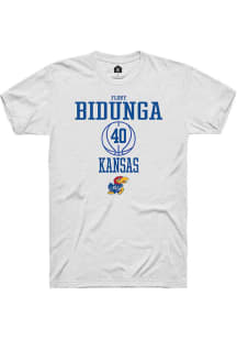Flory Bidunga  Kansas Jayhawks White Rally NIL Sport Icon Short Sleeve T Shirt