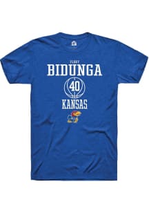 Flory Bidunga  Kansas Jayhawks Blue Rally NIL Sport Icon Short Sleeve T Shirt
