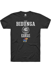 Flory Bidunga  Kansas Jayhawks Black Rally NIL Sport Icon Short Sleeve T Shirt