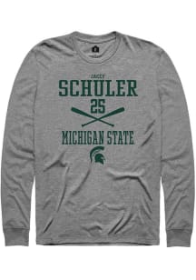 Jacey Schuler Rally Mens Graphite Michigan State Spartans NIL Sport Icon Tee