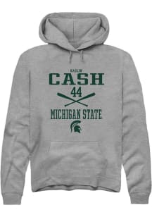 Kaelin Cash Rally Mens Graphite Michigan State Spartans NIL Sport Icon Hooded Sweatshirt