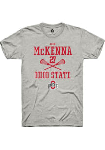 John McKenna Ash Ohio State Buckeyes NIL Sport Icon Short Sleeve T Shirt