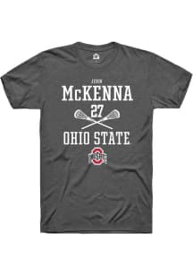 John McKenna Dark Grey Ohio State Buckeyes NIL Sport Icon Short Sleeve T Shirt